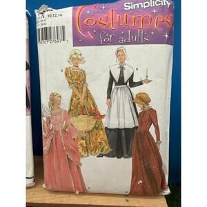 Lot of 2 Simplicity Sewing Patterns Adults - 8041 Historical & 9945 Costumes